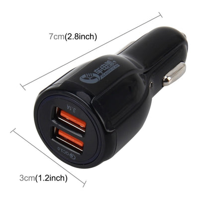 Chargeur voiture 2x USB 12V Quick Charge 3.0 3.1A
