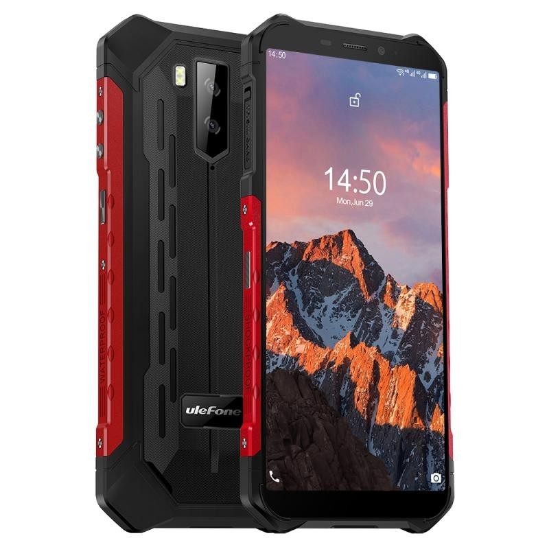 Portable durci Ulefone Armor X5 Pro Rouge