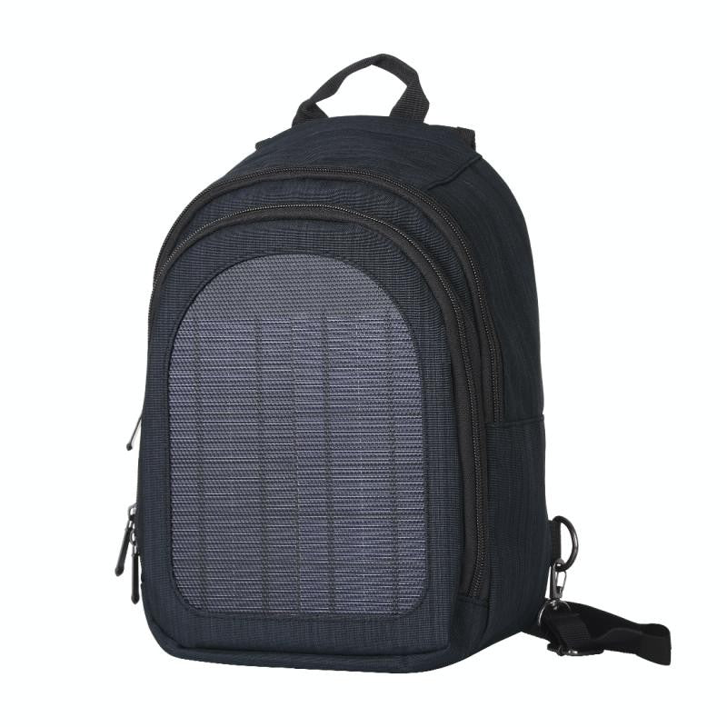 Sac à dos à bandoulière simple et double (Noir) HAWEEL 5V Paneau solaire