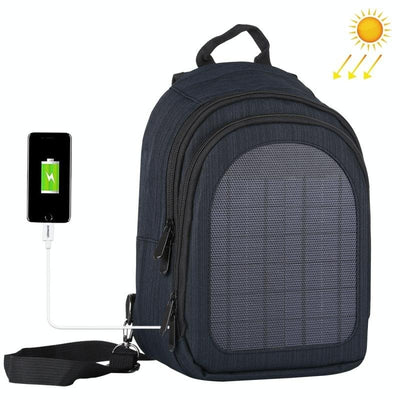 Sac à dos à bandoulière simple et double (Noir) HAWEEL 5V Paneau solaire