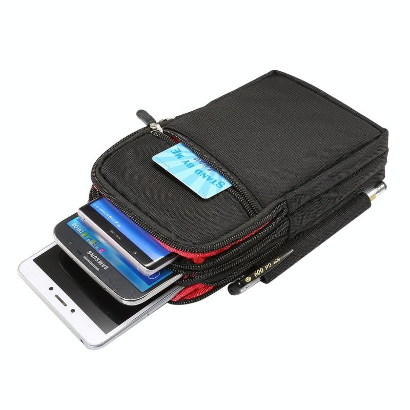 Sac pour hommes 7 pouces en polyester avec trou de ceinture et boucle d'escalade