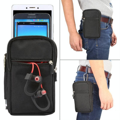 Sac pour hommes 7 pouces en polyester avec trou de ceinture et boucle d'escalade