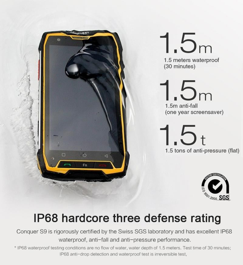 Smartphone inusable CONQUEST S9 6 RAM + 128Go/Black ROM