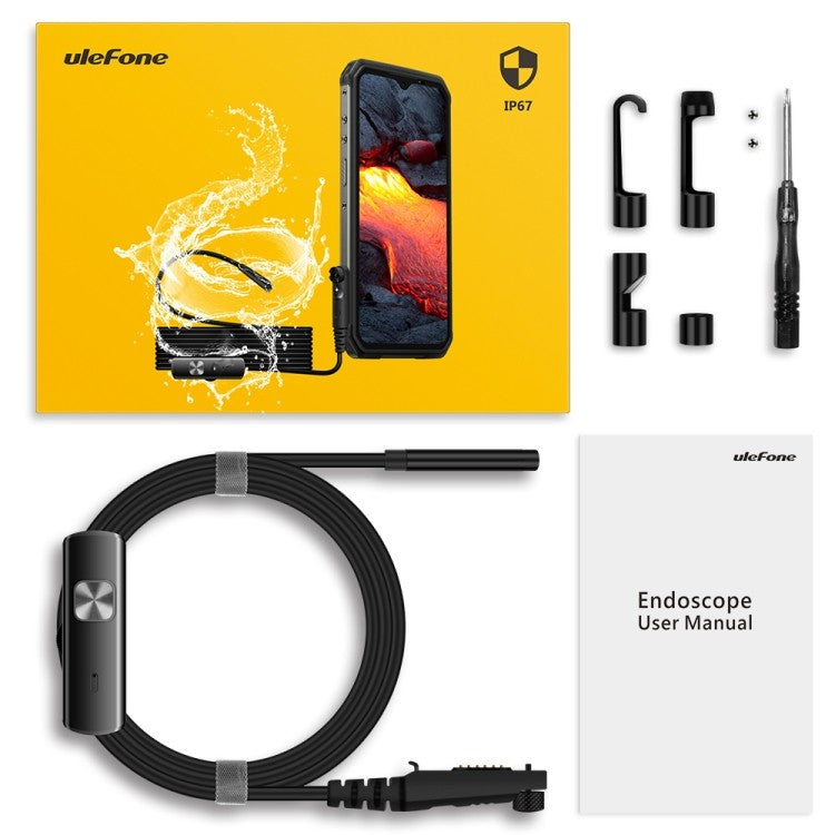 Endoscope numérique étanche IP67 pour UleFone Armor 9 /9E /13 Noir