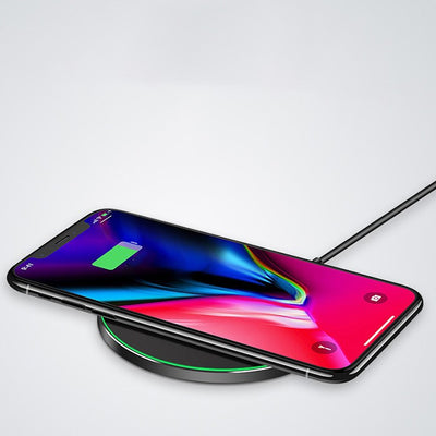 GY 68 chargeur rapide sans fil en alliage d'aluminium ultra fin (noir)