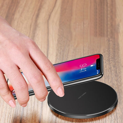 GY 68 chargeur rapide sans fil en alliage d'aluminium ultra fin (noir)