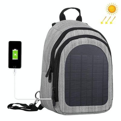 Sac à dos à bandoulière simple et double (Noir) HAWEEL 5V Paneau solaire