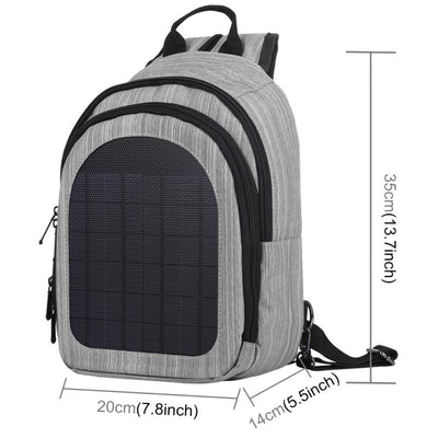 Sac à dos à bandoulière simple et double (Noir) HAWEEL 5V Paneau solaire
