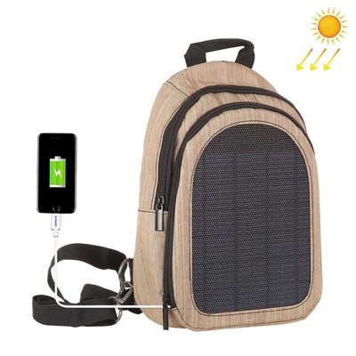 Sac à dos à bandoulière simple et double (Noir) HAWEEL 5V Paneau solaire