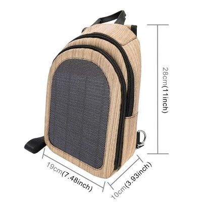 Sac à dos à bandoulière simple et double (Noir) HAWEEL 5V Paneau solaire