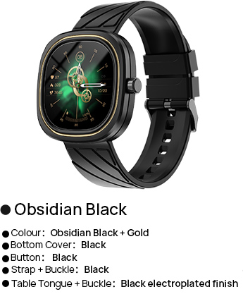  Doogee DG Ares Colors | Obsidian black frame, obsidian black silica gel strap