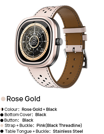  Doogee DG Ares Colors | Rose gold frame, rose gold leather strap
